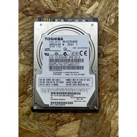 Disco Rígido Toshiba SATA 200GB Recondicionado Ref: MK2035GSS / HDD2A30