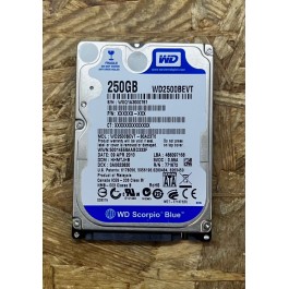 Disco Rígido WD Scorpio Blue SATA 250GB Recondicionado Ref: WD2500BEVT