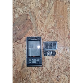 Capa Completa S/ Tampa de Bateria Preto Sony Ericsson W910i Original
