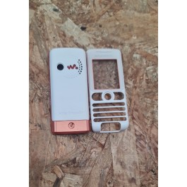 Capa Completa S/ Teclado Branca / Laranja Sony Ericsson W200i