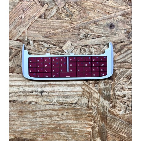 Teclado Qwerty Prata / Vermelho Original Nokia E75 Ref: 9794978