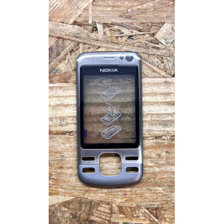Tampa Frontal Cinza Metal Original Nokia 6600is Ref: 0255250