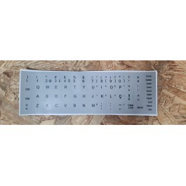 Etiqueta / Autocolante Para Teclado 13 x 14 Layout PT em Rosa