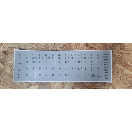 Etiqueta / Autocolante Para Teclado 13 x 14 Layout PT em Rosa