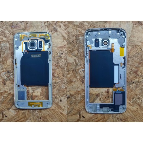 Middle Cover C/ Buzzer / Altavoz & Flex Botão ON / OFF Samsung S6 Edge / Samsung SM-G925F Recondicionado