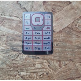Teclado Nokia N76 Cinza & Vermelho Original