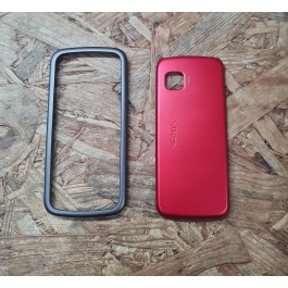 Aro Frame & Tampa de Bateria Vermelho Nokia 5230