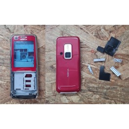 Capa Completo S/ Teclado Nokia 6120c Vermelha Original