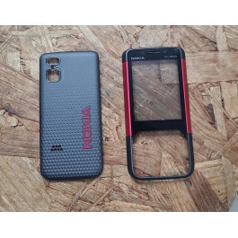 Capa Frontal & Tampa de Bateria Cinza Nokia 5610 Original