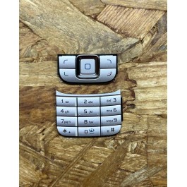 Teclado Completo Superior & Inferior Nokia 6111 Cinza Original