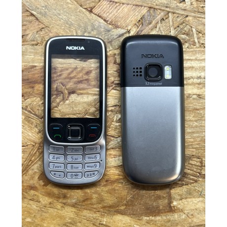 Capa Completa C/ Teclado Nokia 6303 Cinza Metal Original