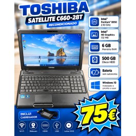 Computador Toshiba Satellite C660-28T Recondicionado