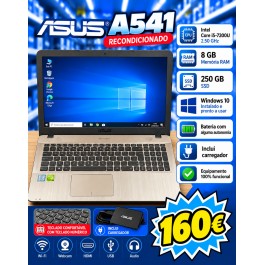 Computador Portátil Asus A541 Recondicionado ( BATERIA TEM ALGUMA AUTONOMIA )