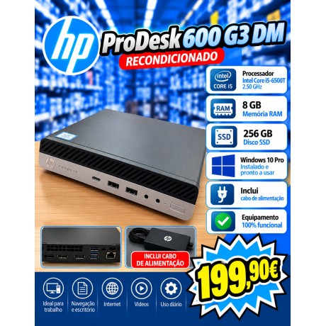 HP Prodesk 600 G3 DM Recondicionado